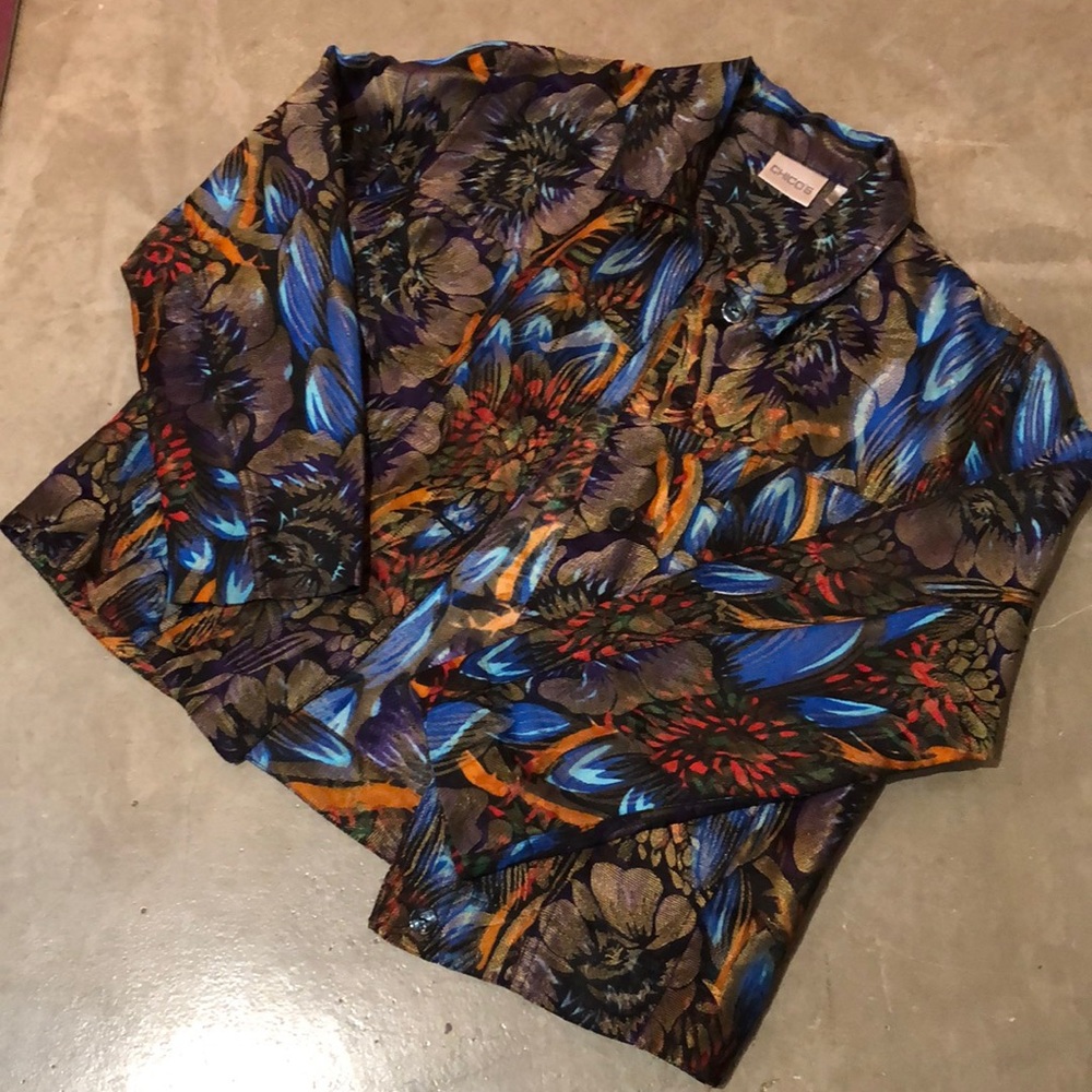RETRO Chico’s Blazer Sz 1 FUN UGLY and GROOVY #HH8